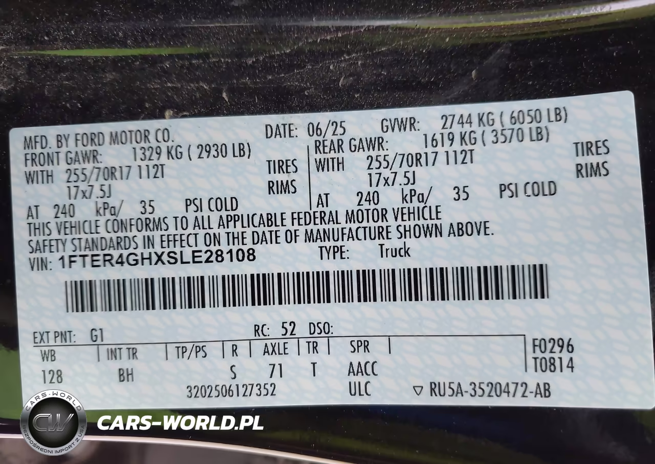 2025 Ford Ranger Xlt VIN:1FTER4GHXSLE28108 - 9