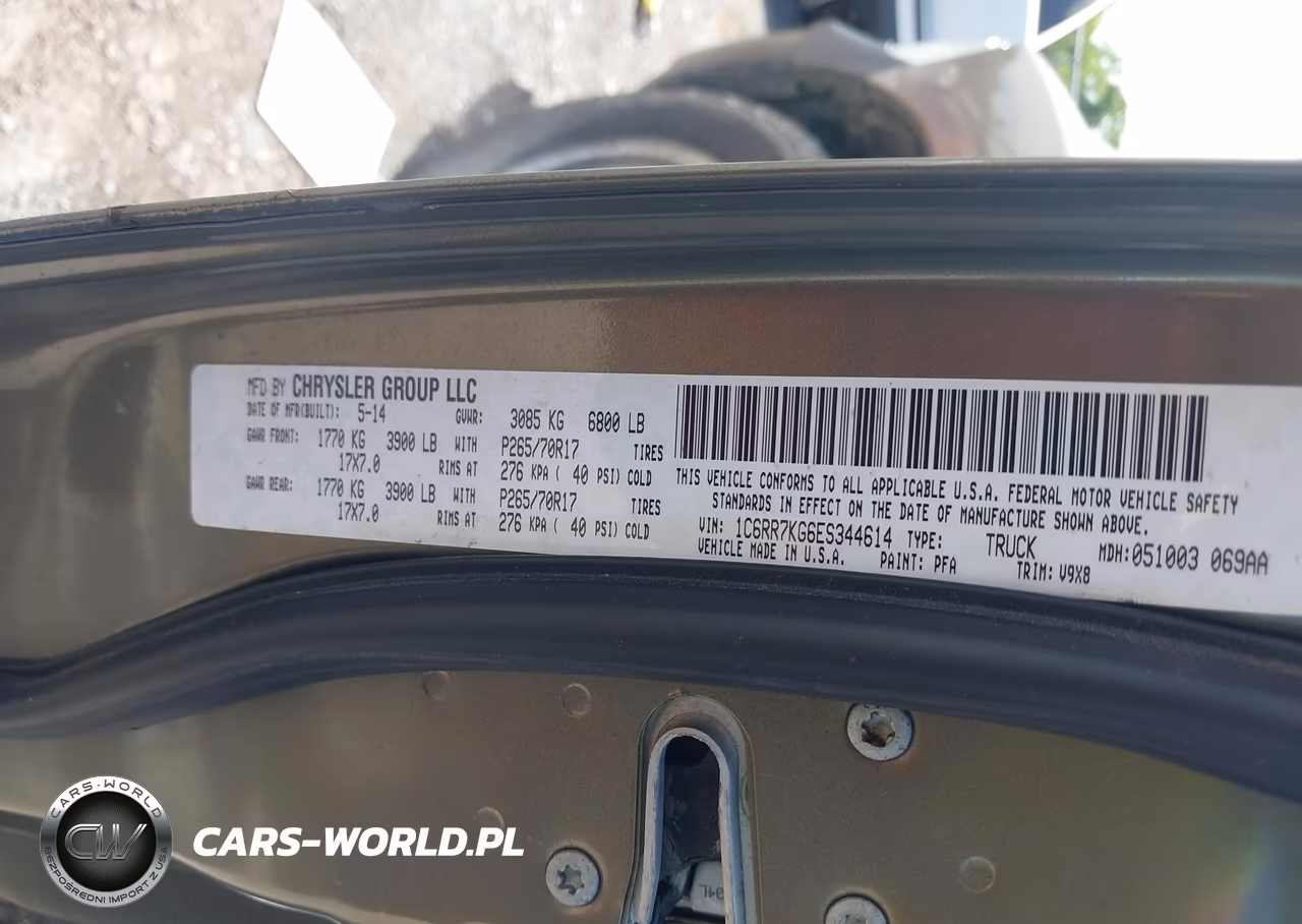 2014 Ram 1500 Tradesman VIN:1C6RR7KG6ES344614 - 9