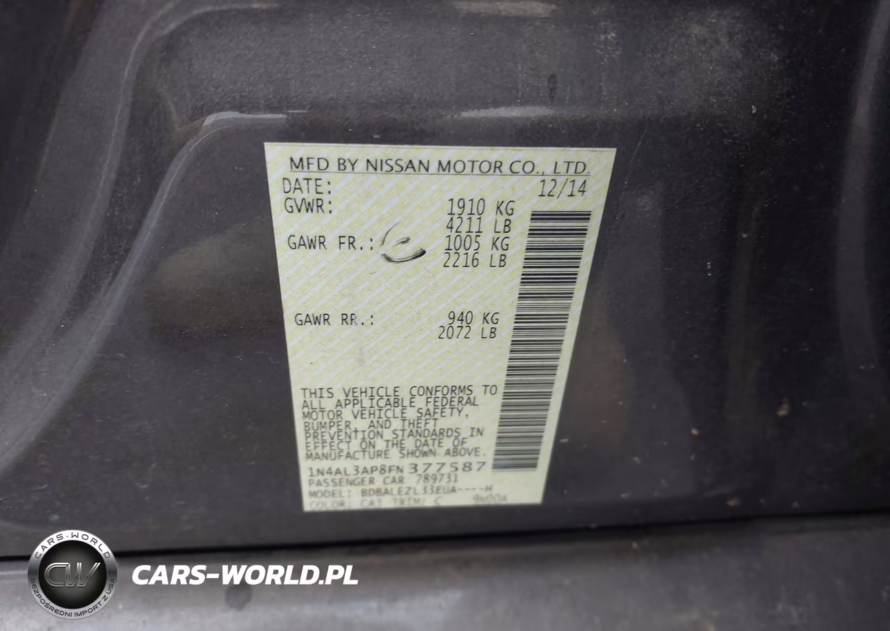 2015 Nissan Altima 2.5 S VIN:1N4AL3AP8FN377587 - 9