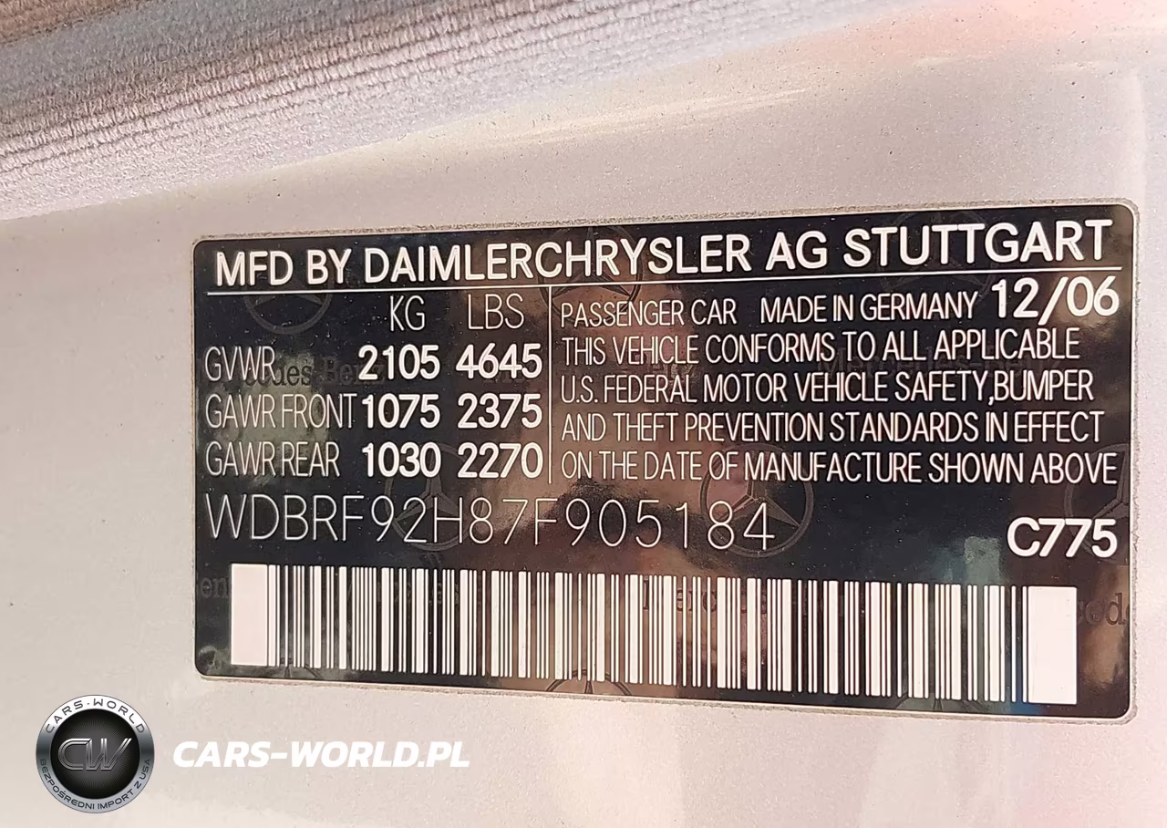 2007 Mercedes-Benz C 280 Luxury 4Matic VIN:WDBRF92H87F905184 - 9