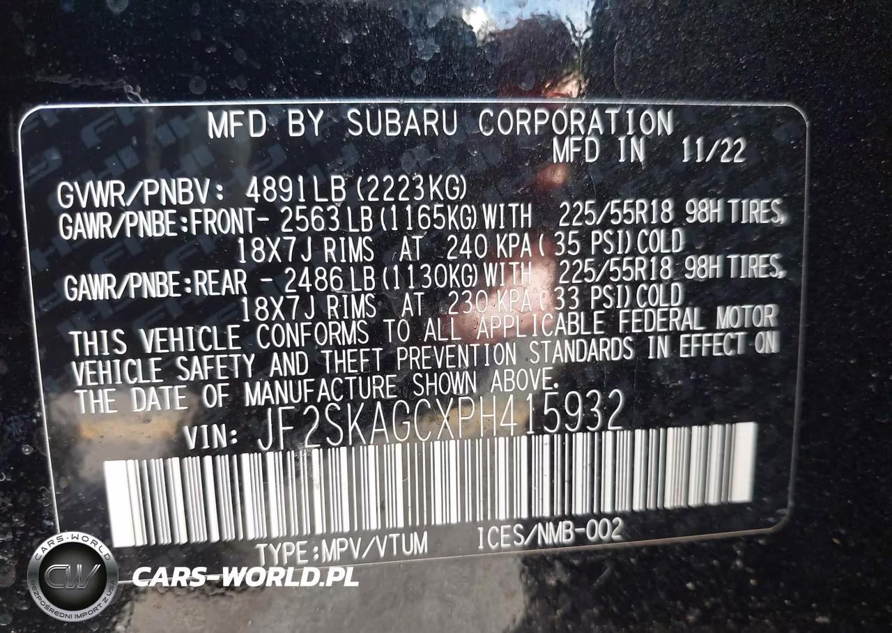 2023 Subaru Forester Sport VIN:JF2SKAGCXPH415932 - 9