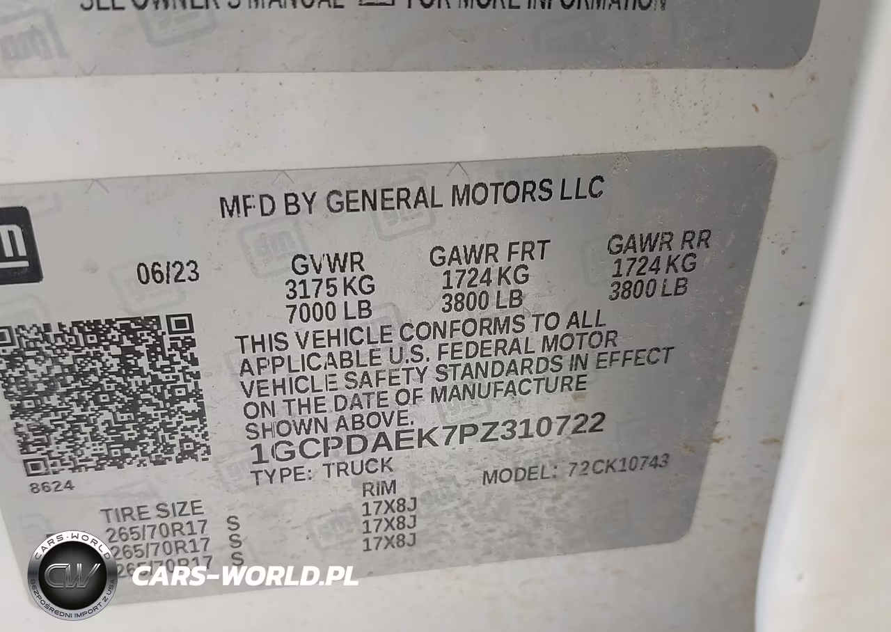 2023 Chevrolet Silverado 1500 4Wd Standard Bed Wt VIN:1GCPDAEK7PZ310722 - 9