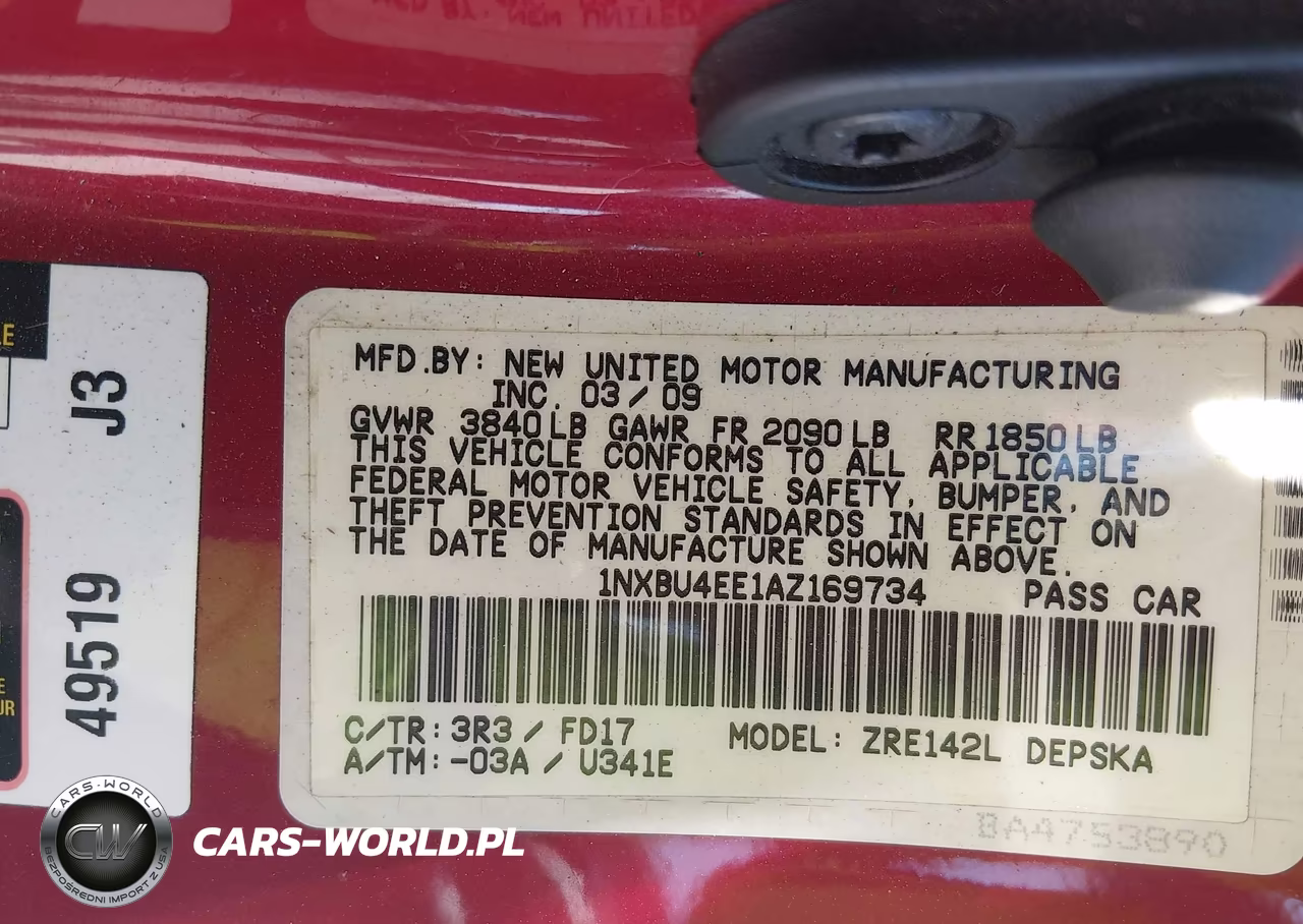 2010 Toyota Corolla S VIN:1NXBU4EE1AZ169734 - 9