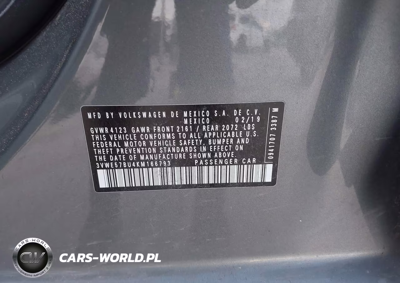2019 Volkswagen Jetta 1.4T Sel VIN:3VWE57BU4KM166793 - 9