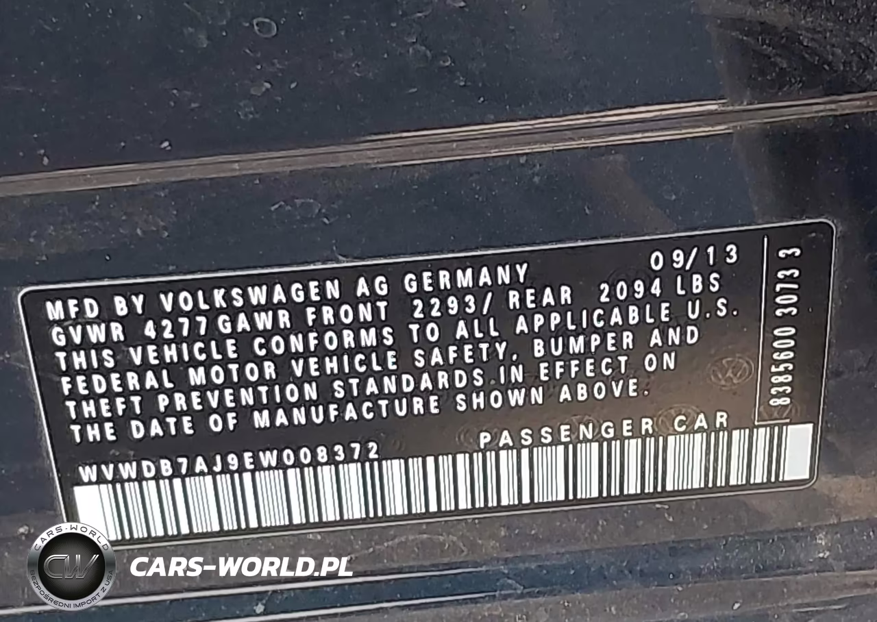 2014 Volkswagen Golf 2.5L VIN:WVWDB7AJ9EW008372 - 9