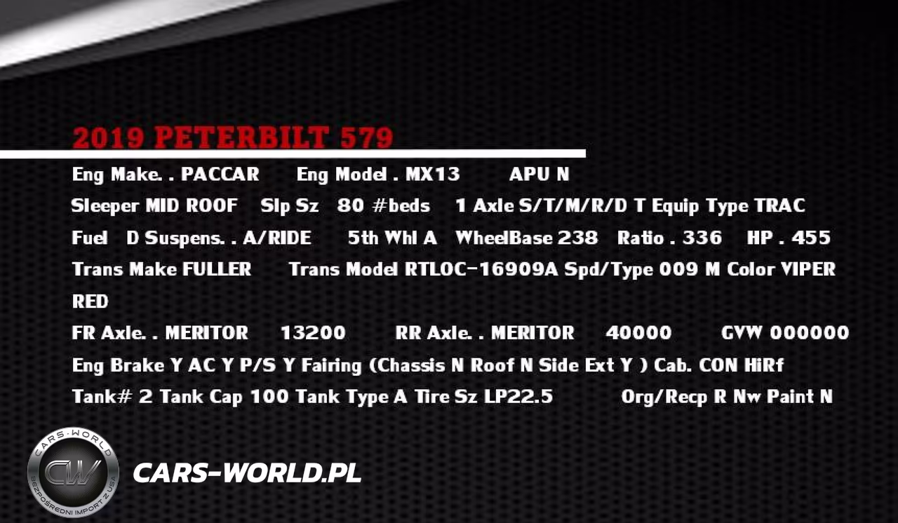 2019 Peterbilt 579 VIN:1XPBDP9X8KD494527 - 13
