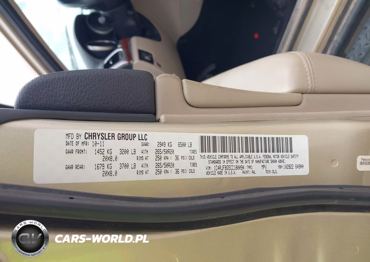 2012 Jeep Grand Cherokee Limited VIN:1C4RJFBG5CC180094 - 9