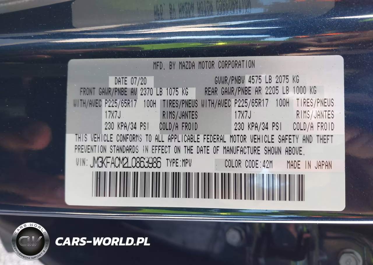2020 Mazda Cx-5 Touring VIN:JM3KFACM2L0863986 - 9