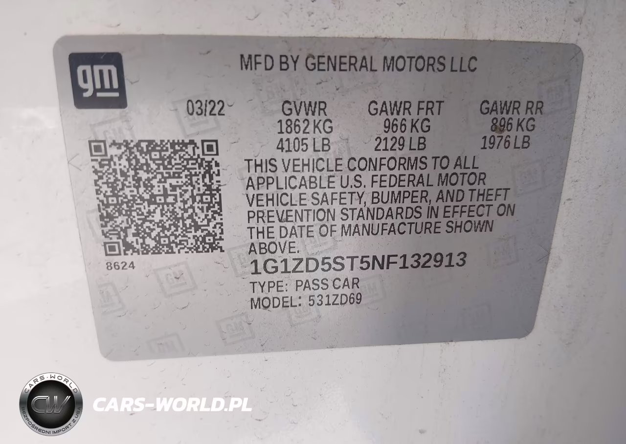 2022 Chevrolet Malibu Fwd Lt VIN:1G1ZD5ST5NF132913 - 9