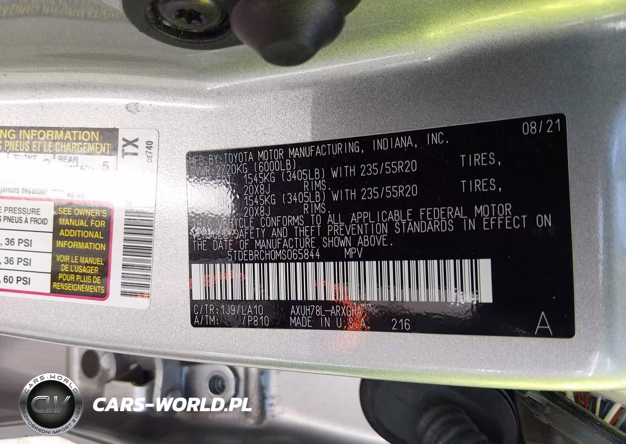 2021 Toyota Highlander Hybrid Platinum VIN:5TDEBRCH0MS065844 - 9