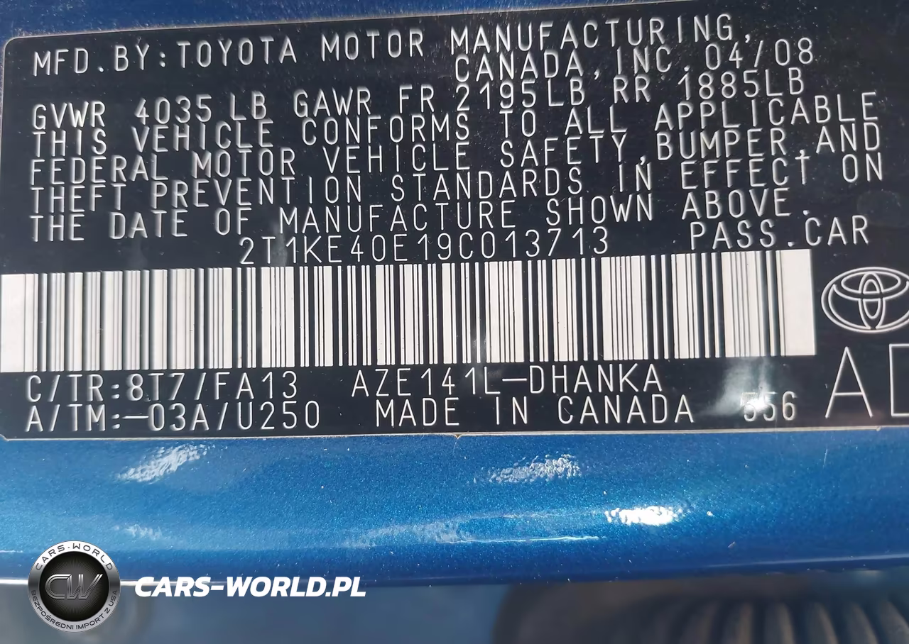 2009 Toyota Matrix S VIN:2T1KE40E19C013713 - 9