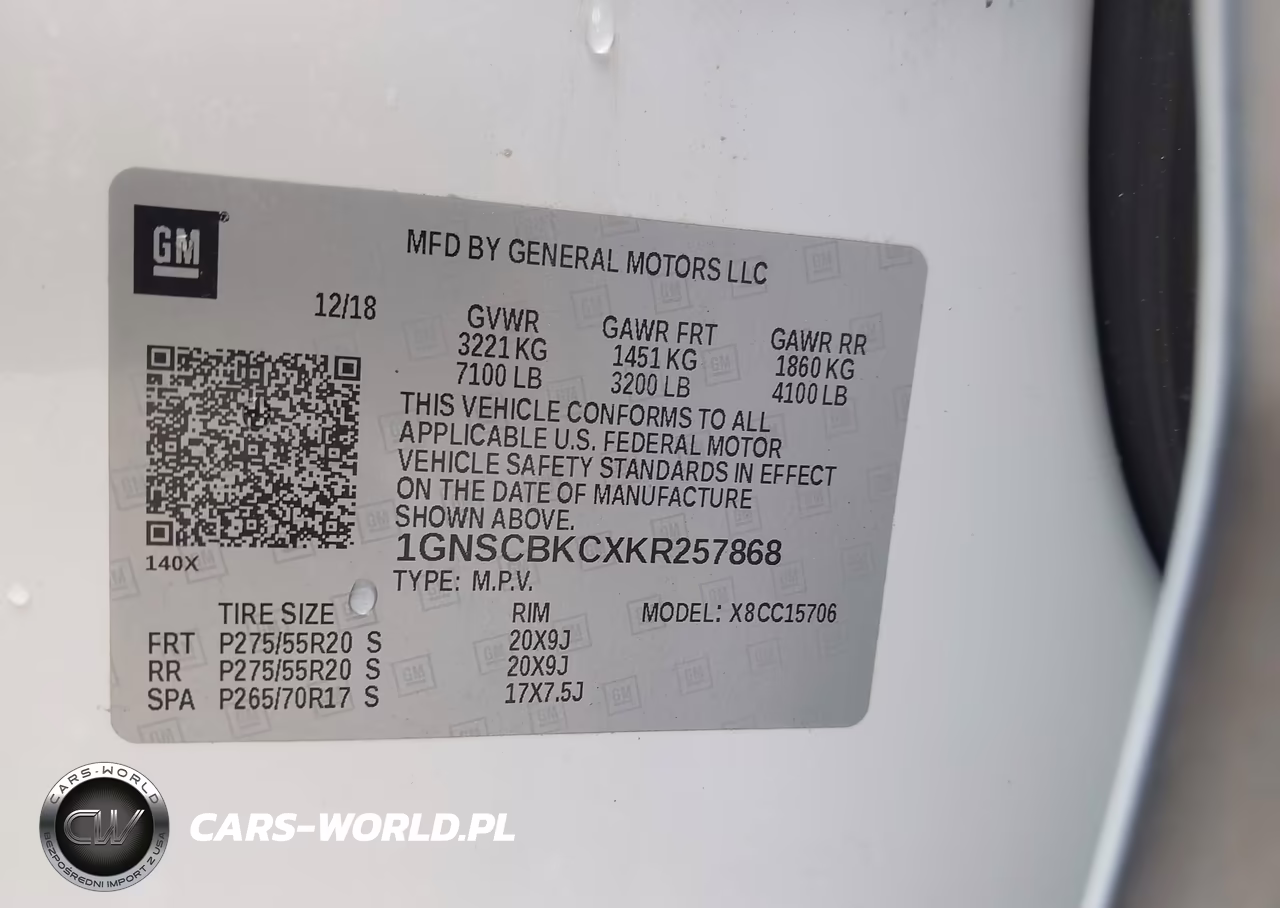 2019 Chevrolet Tahoe Lt VIN:1GNSCBKCXKR257868 - 9