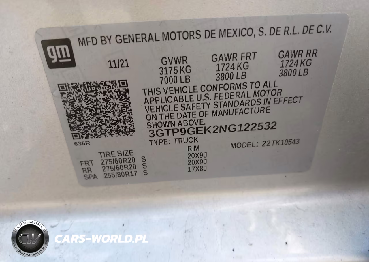 2022 GMC Sierra 1500 Limited 4Wd Short Box Elevation With 3Vl VIN:3GTP9GEK2NG122532 - 9