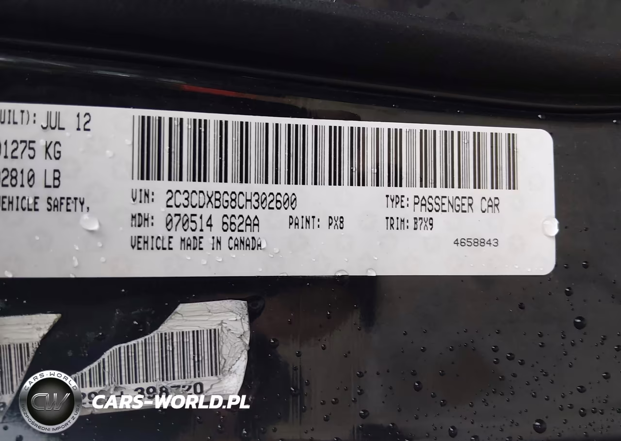 2012 Dodge Charger Se VIN:2C3CDXBG8CH302600 - 9