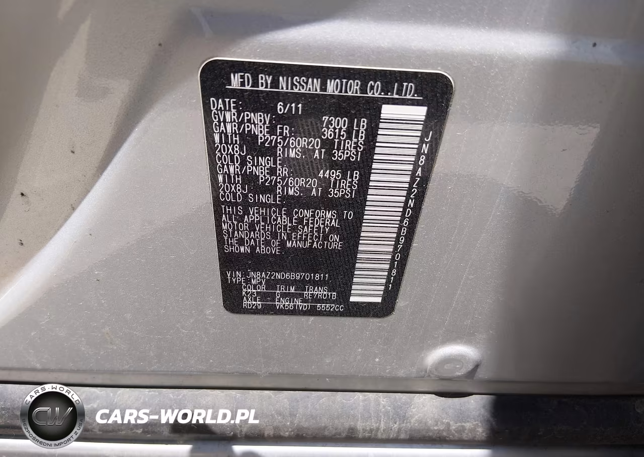2011 Infiniti Qx56 VIN:JN8AZ2ND6B9701811 - 9