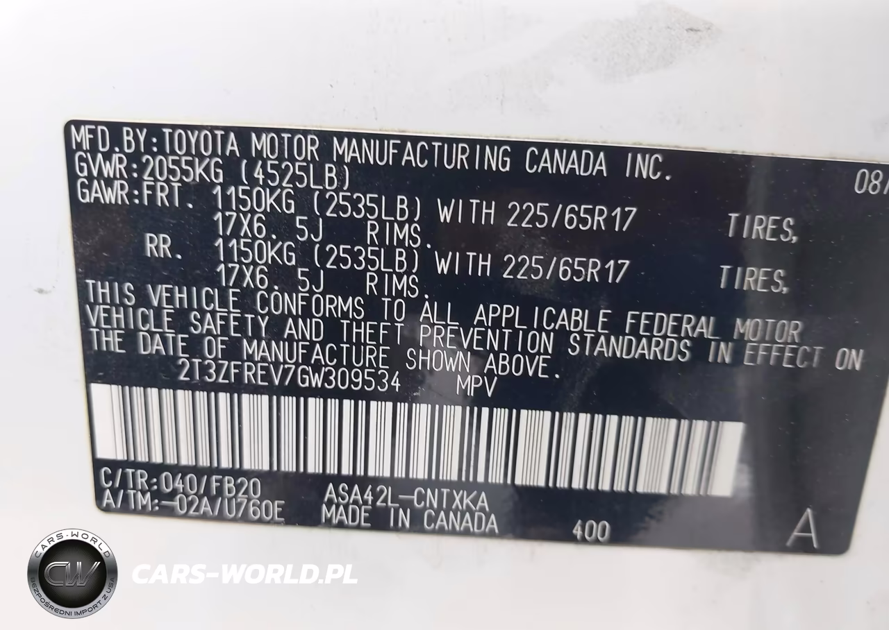 2016 Toyota Rav4 Le VIN:2T3ZFREV7GW309534 - 9