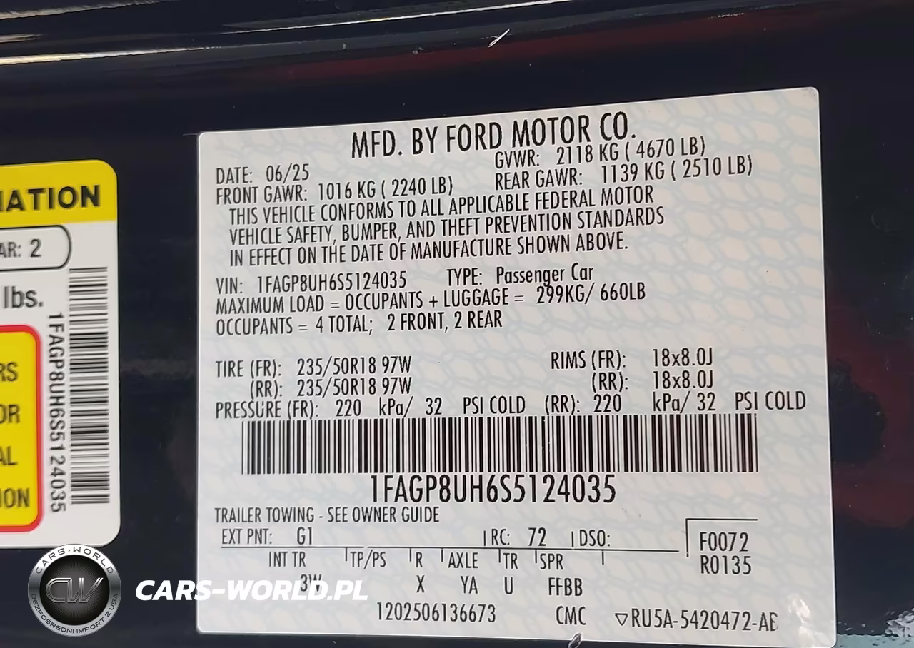 2025 Ford Mustang Ecoboost Premium VIN:1FAGP8UH6S5124035 - 9