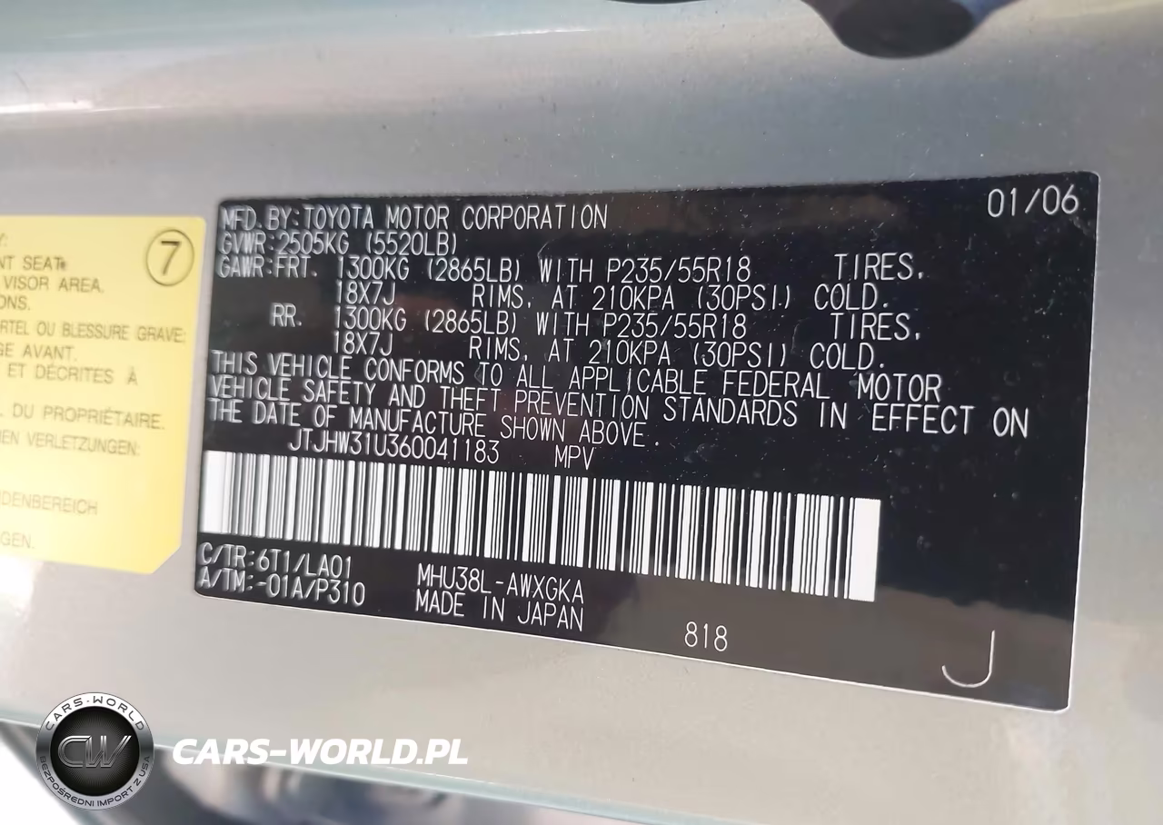 2006 Lexus Rx 400H VIN:JTJHW31U360041183 - 9