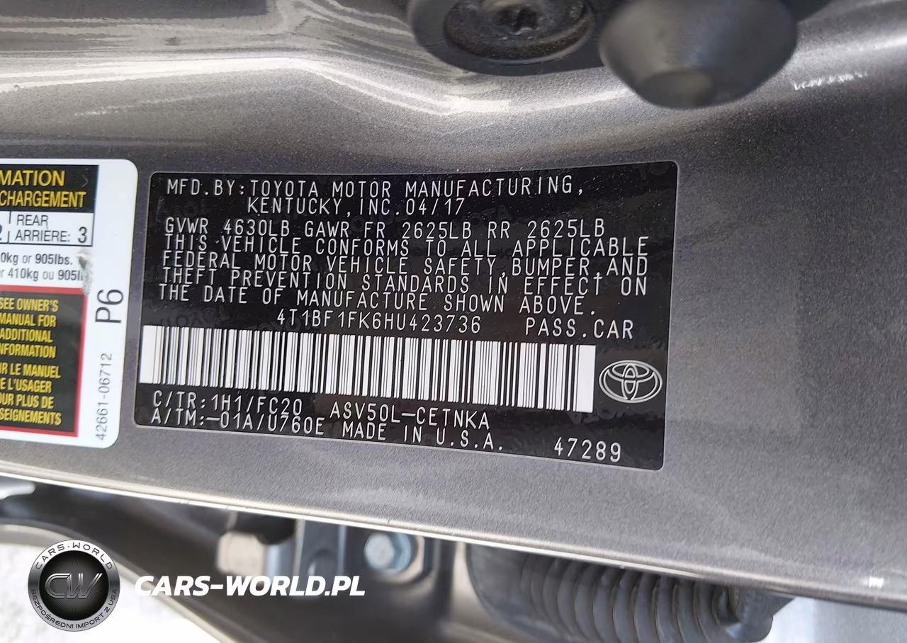 2017 Toyota Camry Le VIN:4T1BF1FK6HU423736 - 9