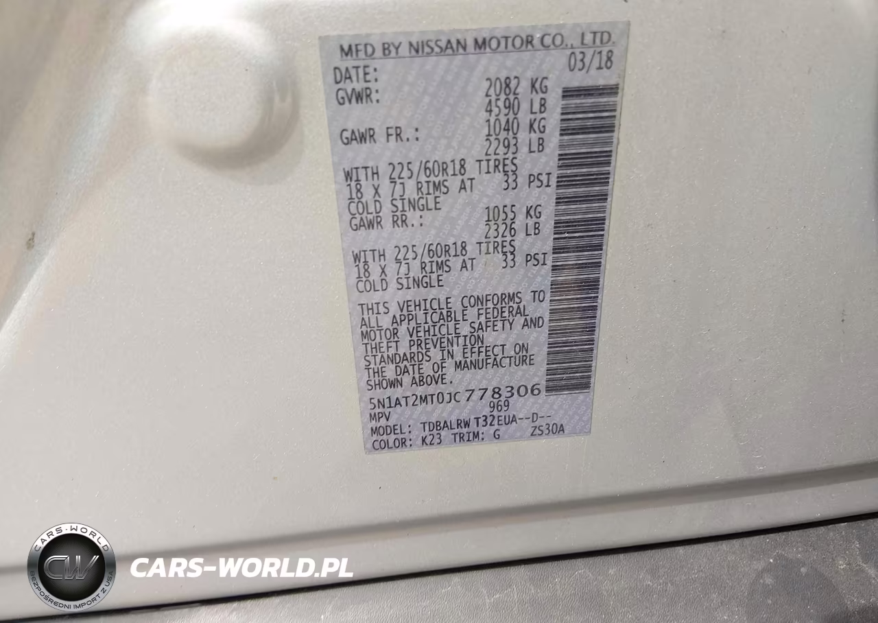 2018 Nissan Rogue Sl VIN:5N1AT2MT0JC778306 - 9