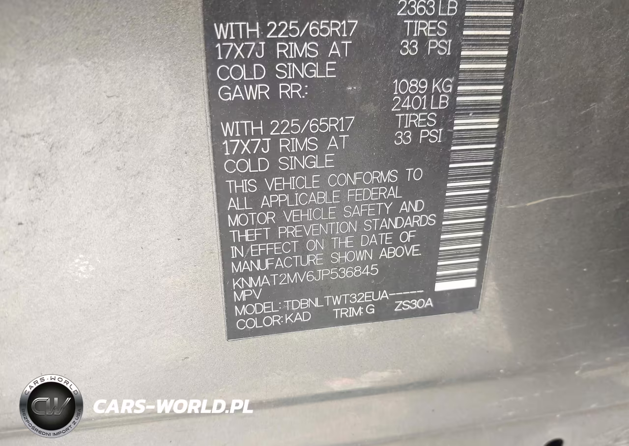 2018 Nissan Rogue Sv VIN:KNMAT2MV6JP536845 - 9
