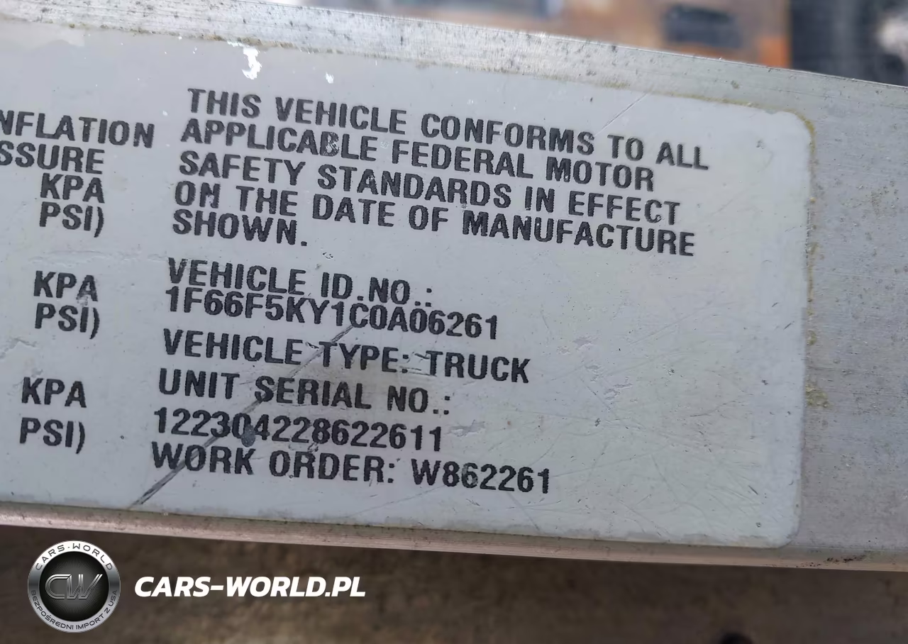 2012 Ford F-59 Commercial Stripped VIN:1F66F5KY1C0A06261 - 8