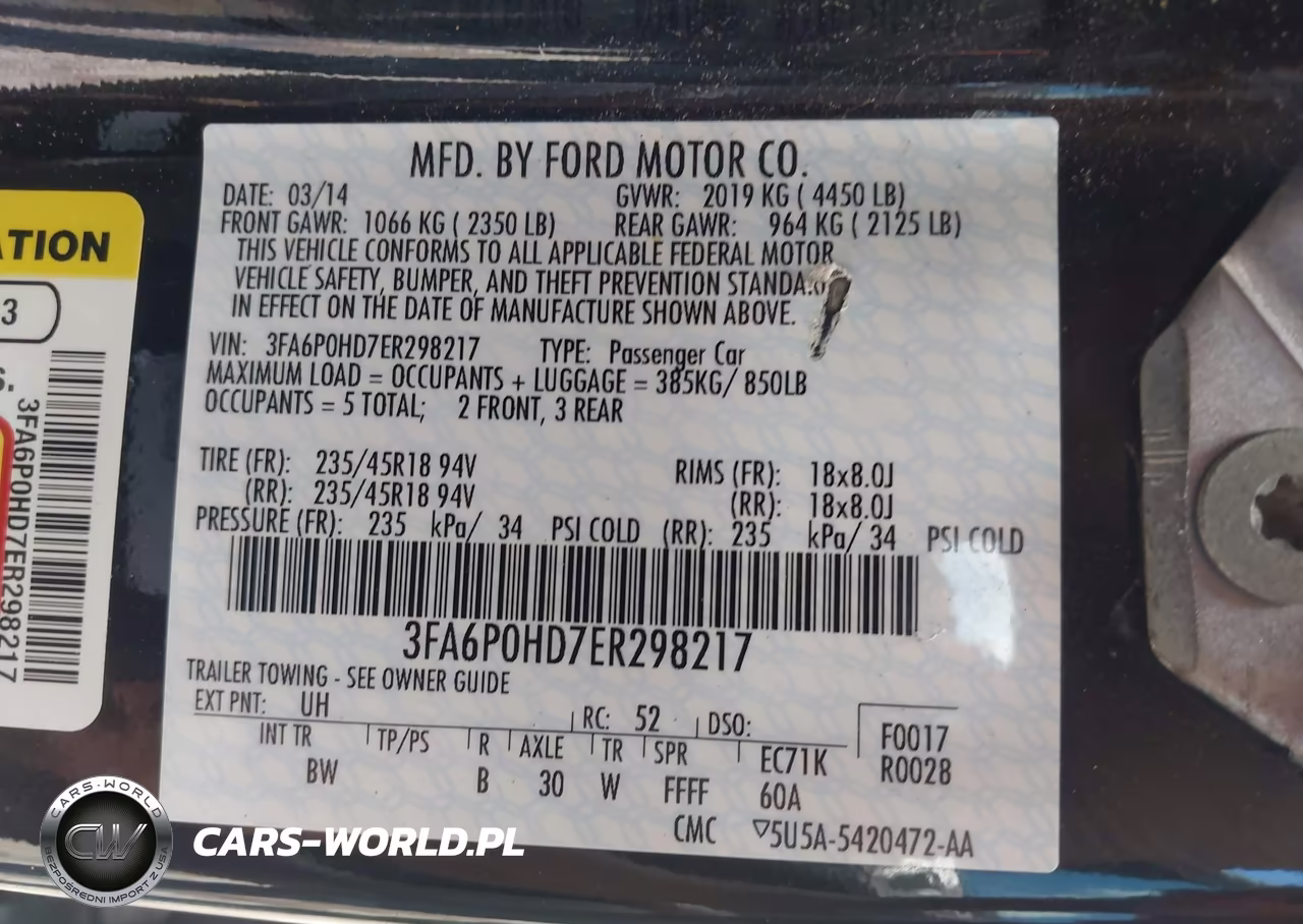 2014 Ford Fusion Se VIN:3FA6P0HD7ER298217 - 9