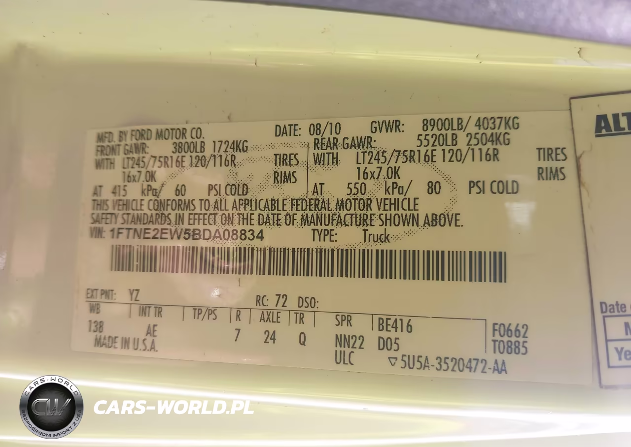 2011 Ford E-250 Commercial VIN:1FTNE2EW5BDA08834 - 9