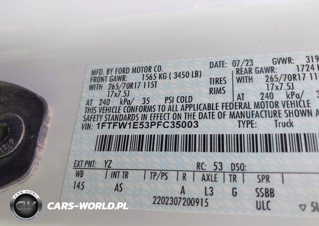 2023 Ford F-150 Xl VIN:1FTFW1E53PFC35003 - 9