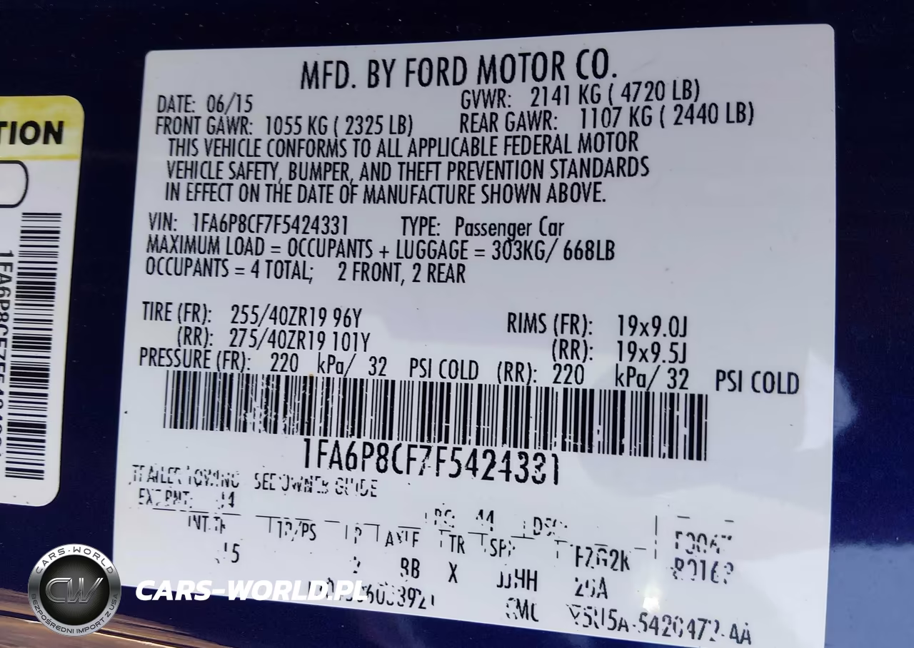 2015 Ford Mustang Gt Premium VIN:1FA6P8CF7F5424331 - 9