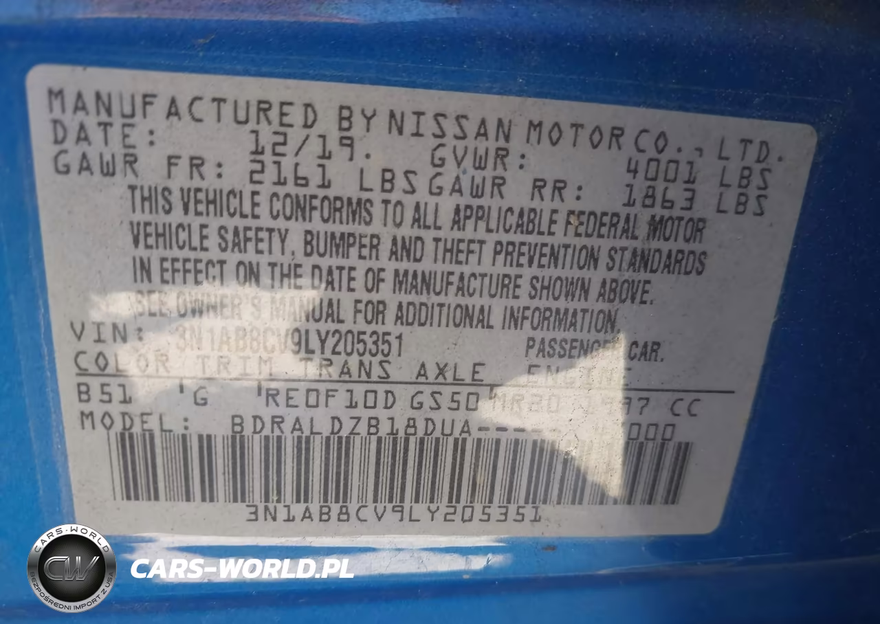 2020 Nissan Sentra Sv Xtronic Cvt VIN:3N1AB8CV9LY205351 - 9