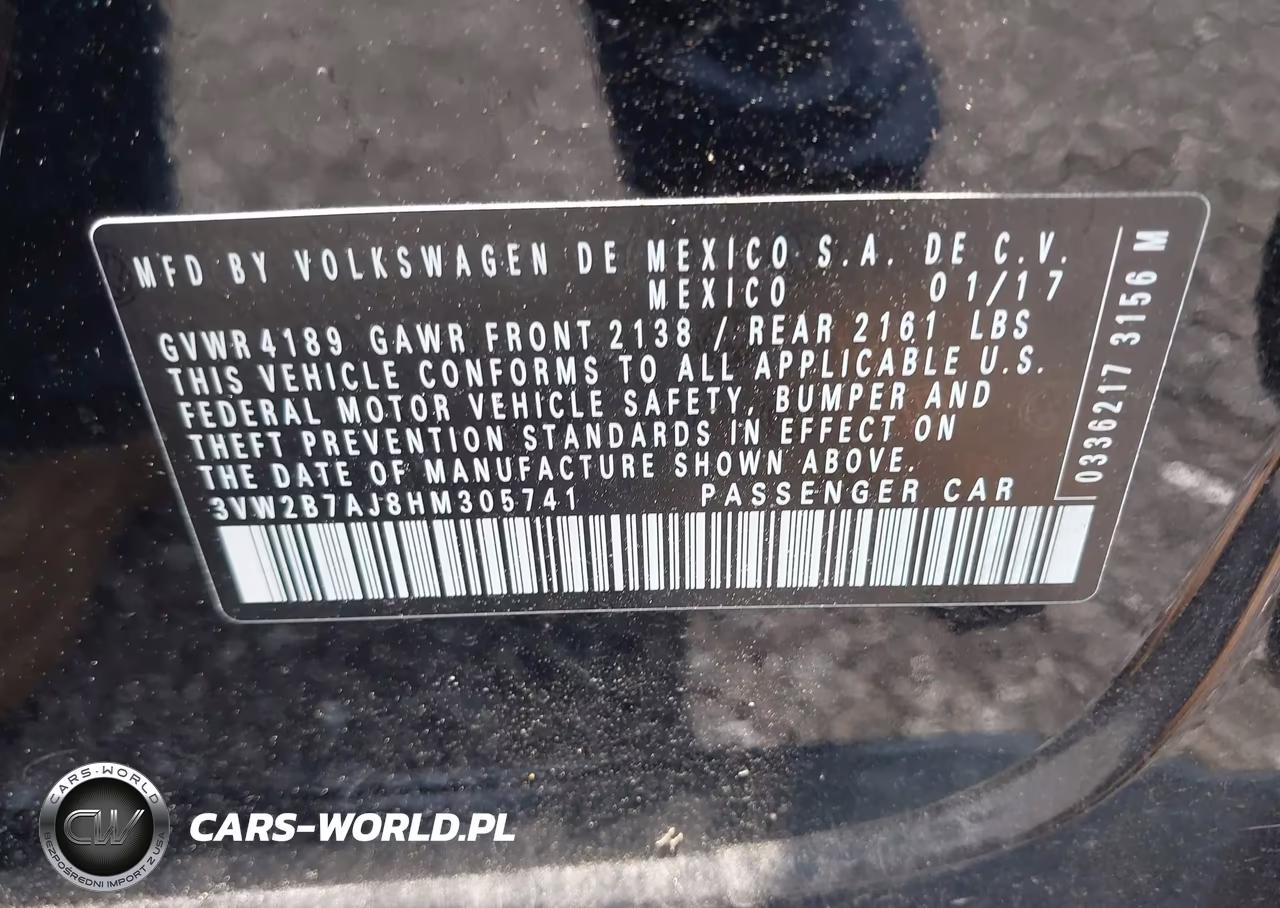 2017 Volkswagen Jetta 1.4T S VIN:3VW2B7AJ8HM305741 - 9