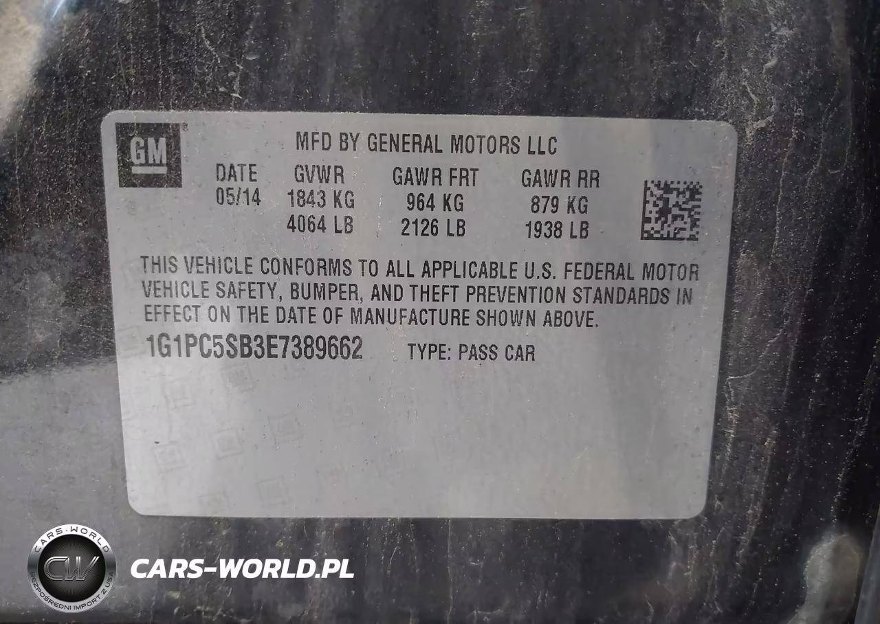 2014 Chevrolet Cruze 1Lt Auto VIN:1G1PC5SB3E7389662 - 9