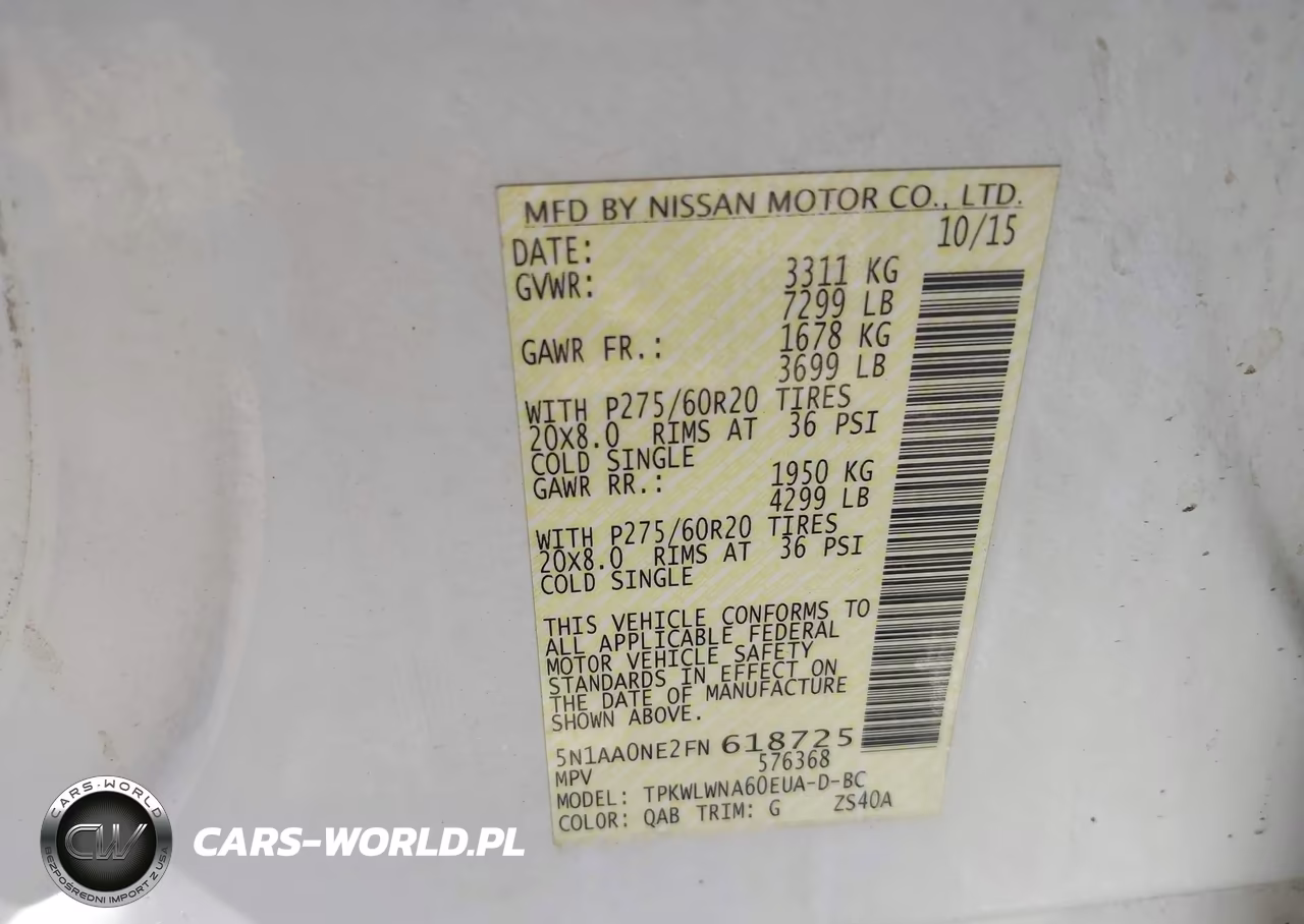2015 Nissan Armada Platinum VIN:5N1AA0NE2FN618725 - 9
