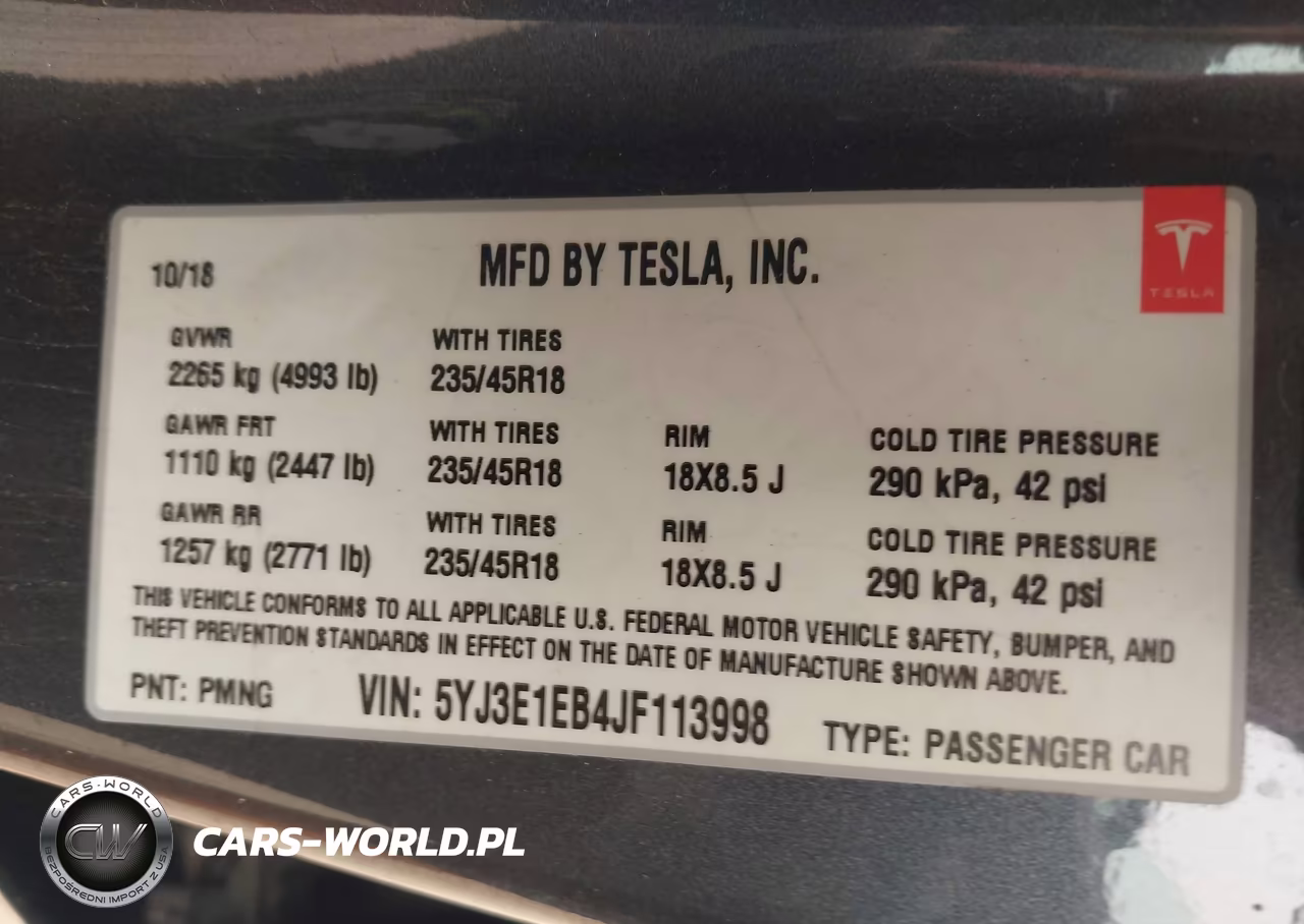 2018 Tesla Model 3 Long Range-Performance VIN:5YJ3E1EB4JF113998 - 9