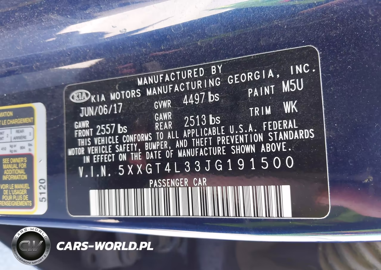 2018 Kia Optima Lx VIN:5XXGT4L33JG191500 - 9
