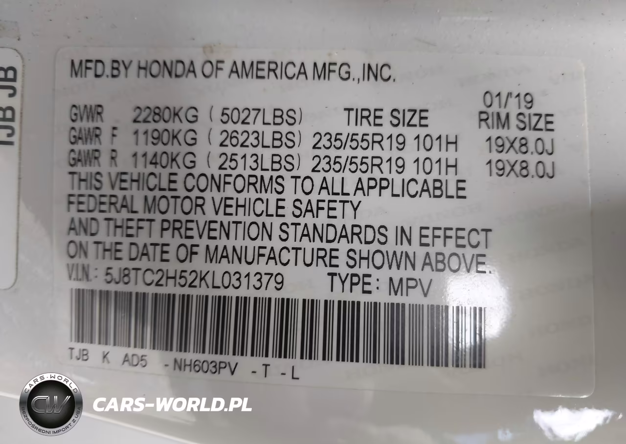 2019 Acura Rdx Technology Package VIN:5J8TC2H52KL031379 - 9