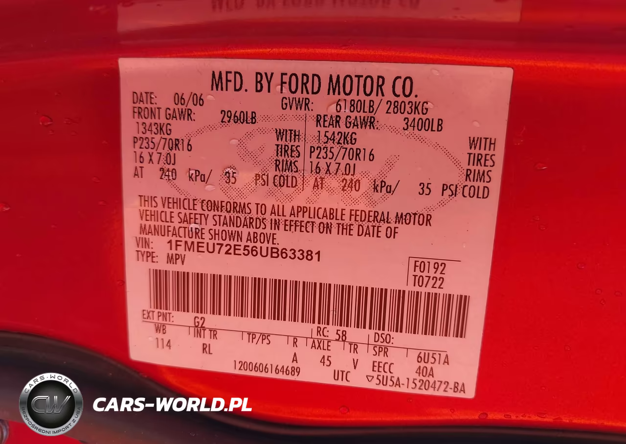 2006 Ford Explorer Xls VIN:1FMEU72E56UB63381 - 9