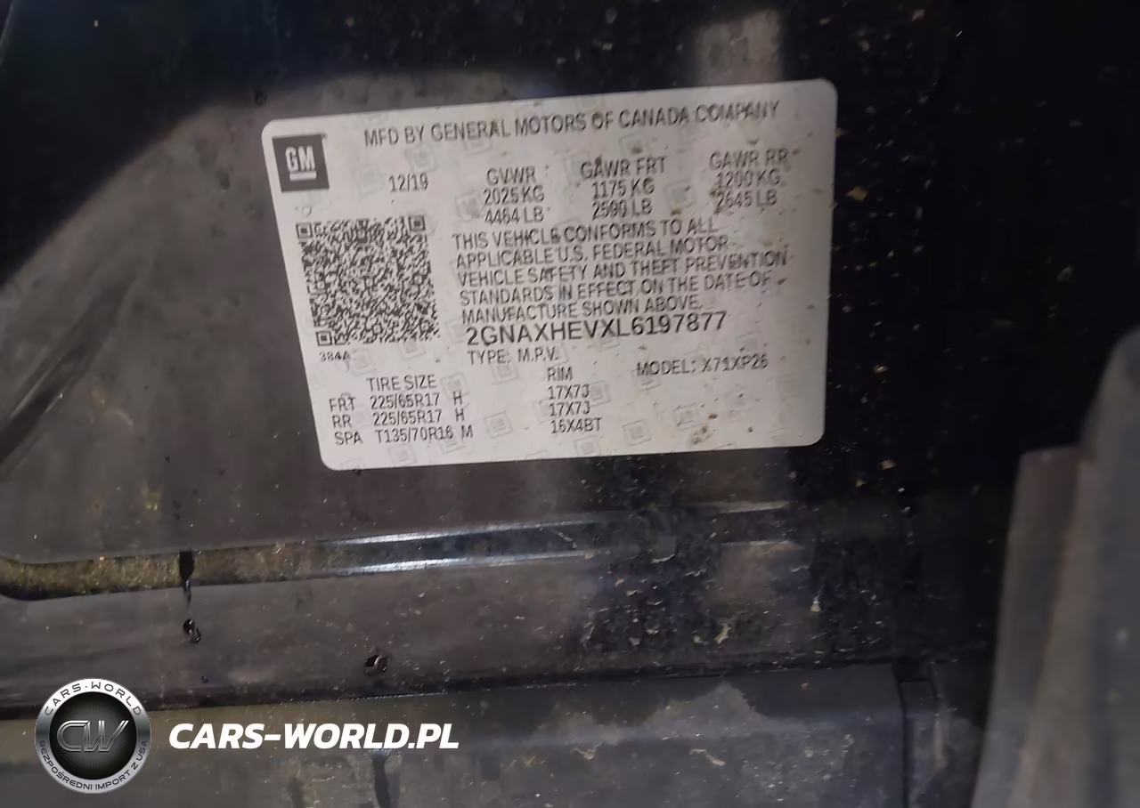 2020 Chevrolet Equinox Fwd Ls VIN:2GNAXHEVXL6197877 - 9