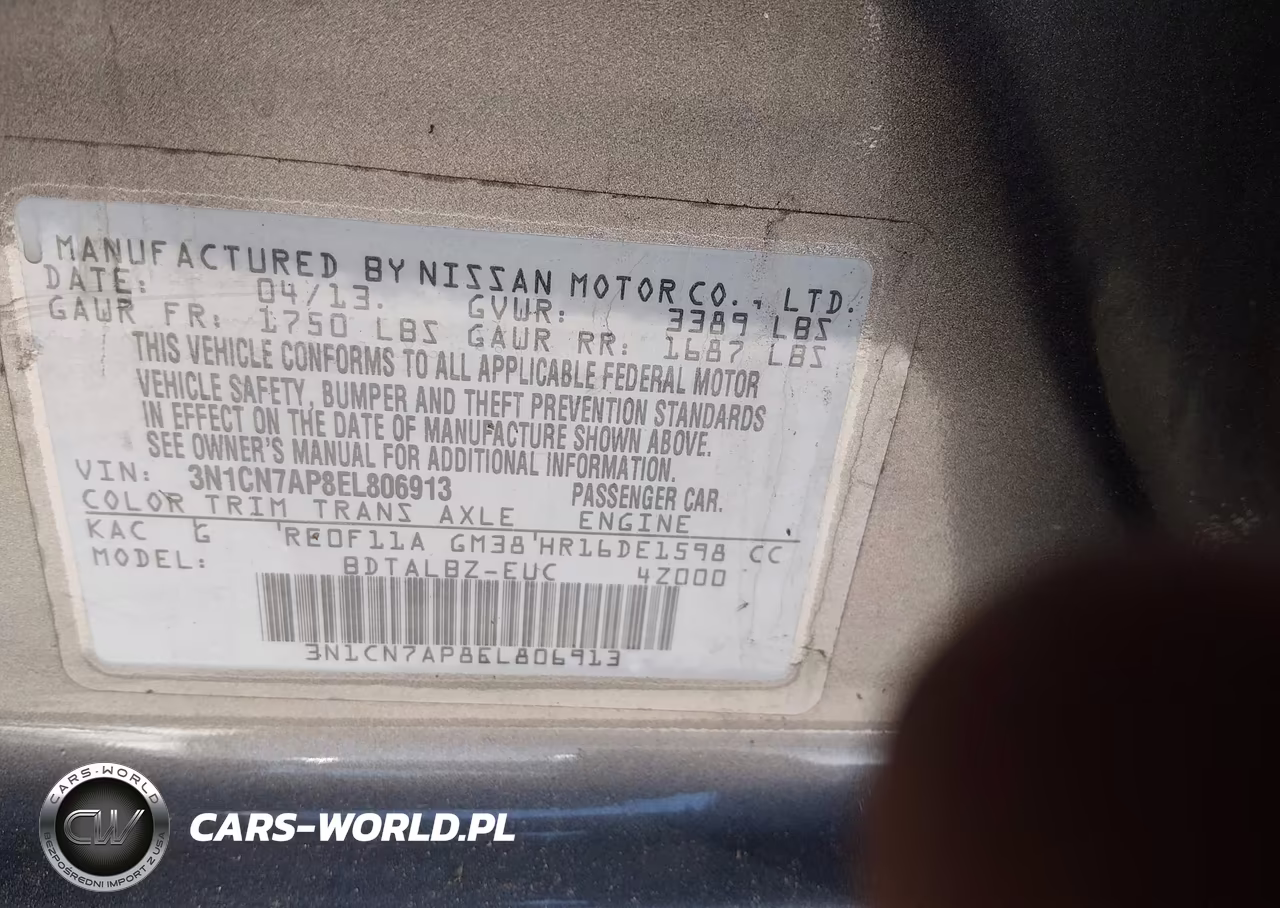 2014 Nissan Versa 1.6 Sv VIN:3N1CN7AP8EL806913 - 9