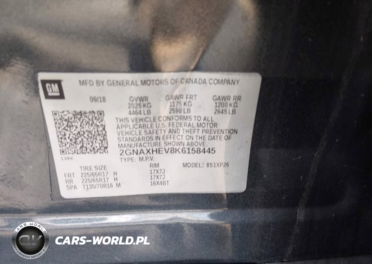 2019 Chevrolet Equinox Ls VIN:2GNAXHEV8K6158445 - 9