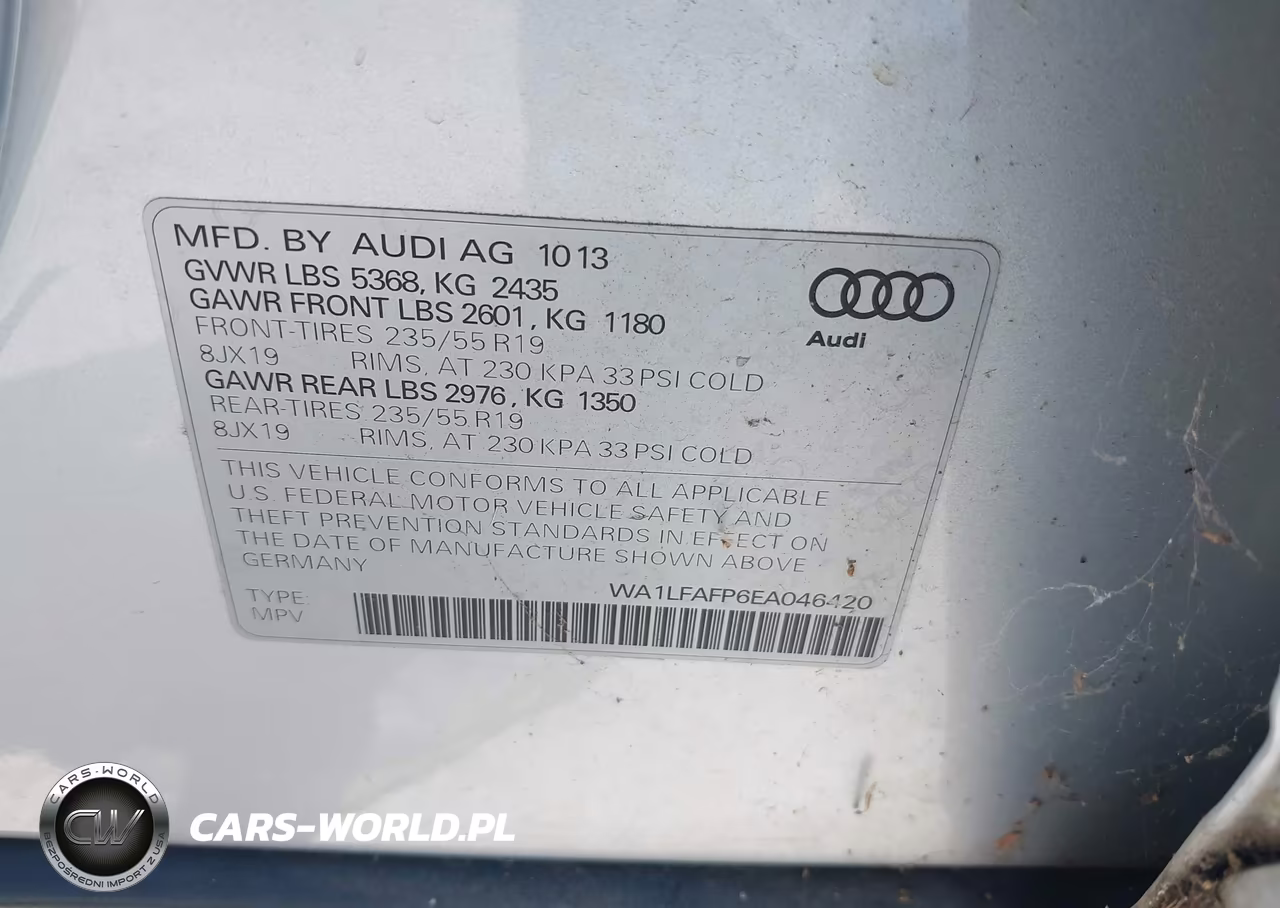 2014 Audi Q5 2.0T Premium VIN:WA1LFAFP6EA046420 - 9