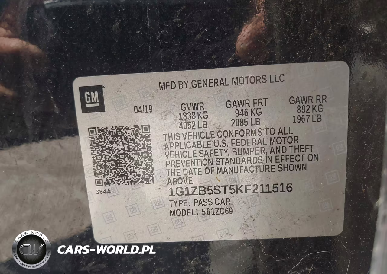 2019 Chevrolet Malibu 1Ls VIN:1G1ZB5ST5KF211516 - 9