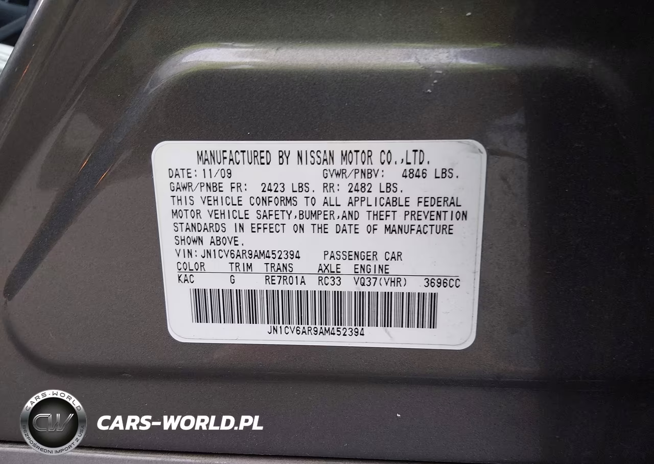 2010 Infiniti G37X VIN:JN1CV6AR9AM452394 - 9