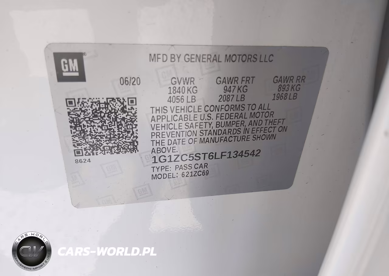2020 Chevrolet Malibu Fwd 1Fl VIN:1G1ZC5ST6LF134542 - 9