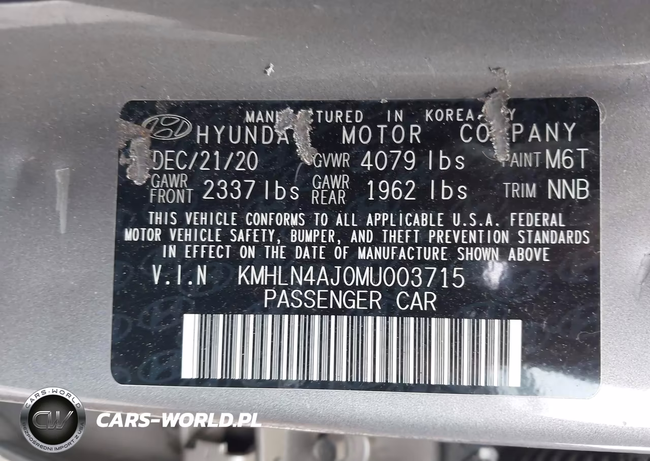 2021 Hyundai Elantra Hybrid Limited VIN:KMHLN4AJ0MU003715 - 9