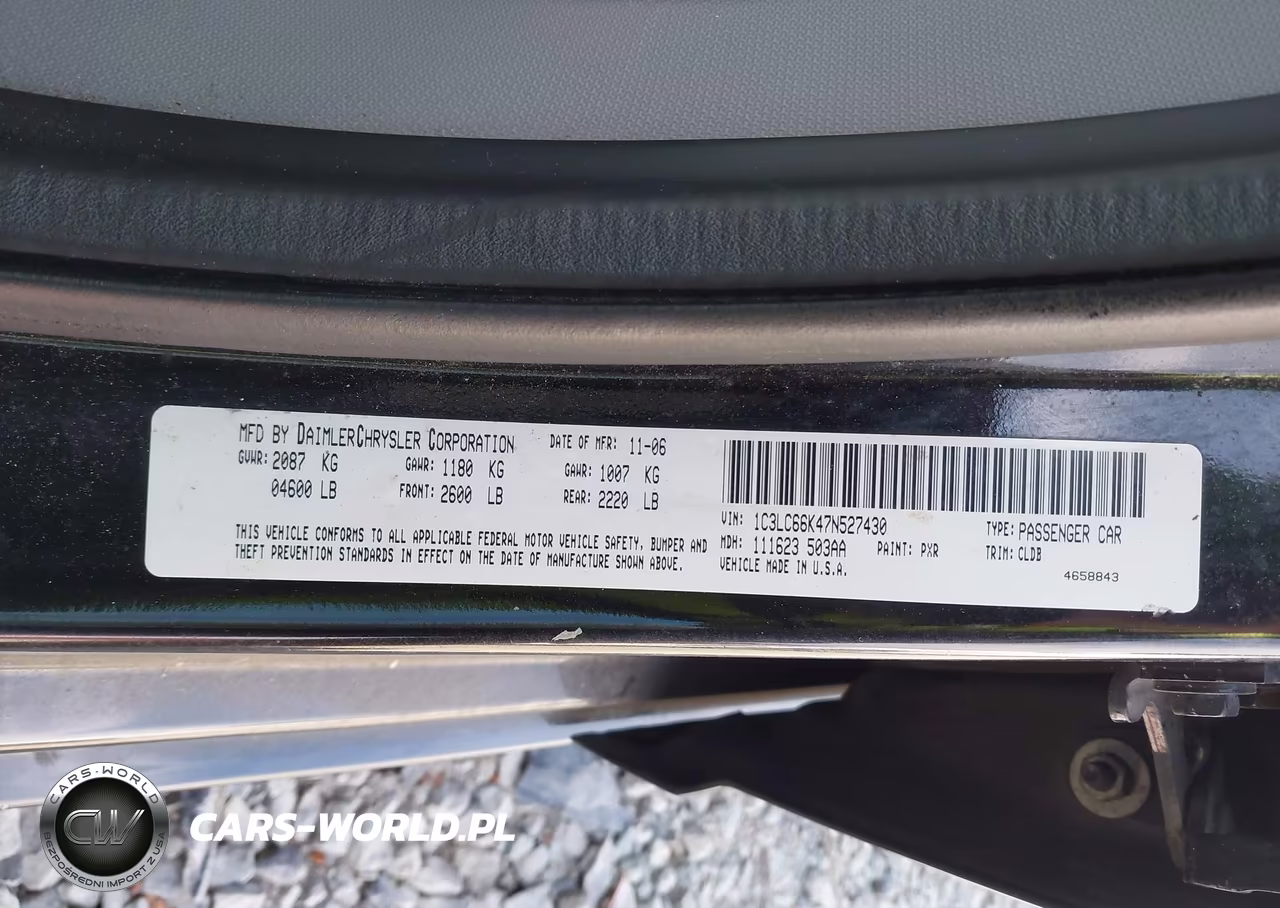 2007 Chrysler Sebring Limited VIN:1C3LC66K47N527430 - 9