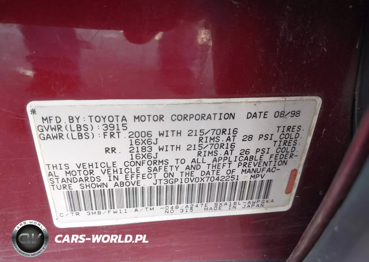 1999 Toyota Rav4 VIN:JT3GP10V0X7042251 - 9