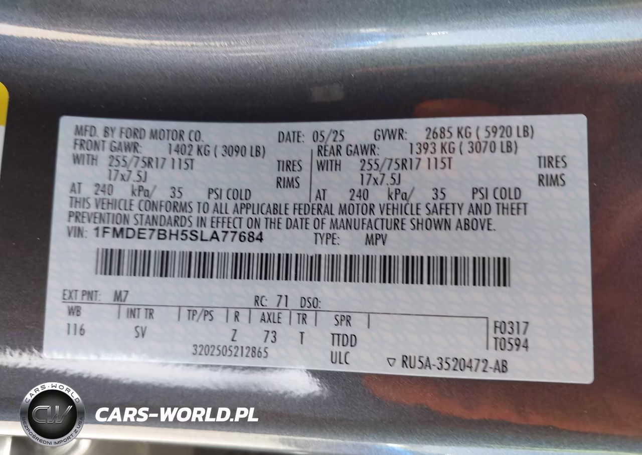 2025 Ford Bronco Big Bend VIN:1FMDE7BH5SLA77684 - 9