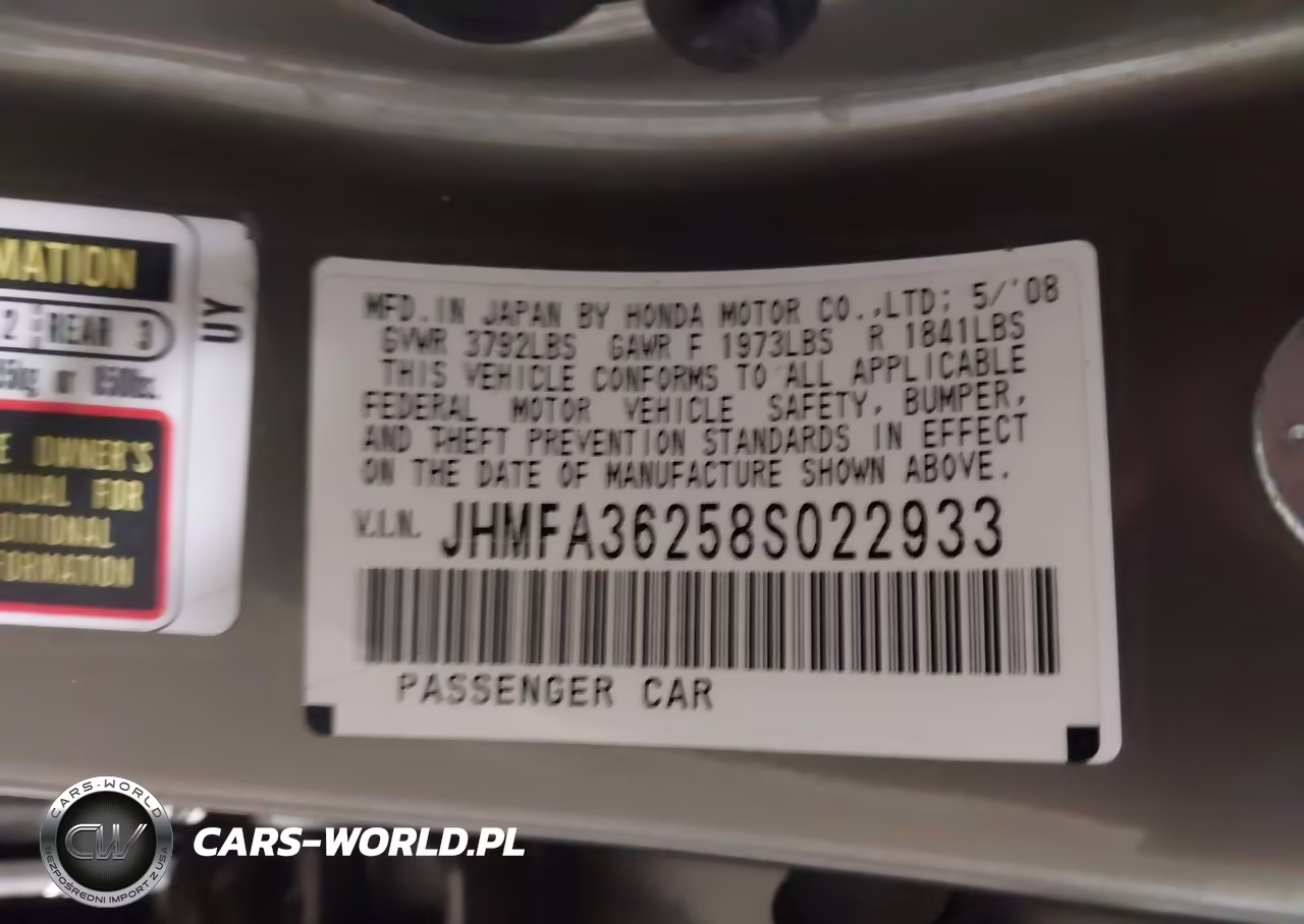 2008 Honda Civic Hybrid VIN:JHMFA36258S022933 - 9